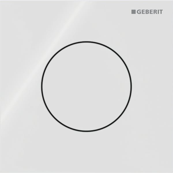 Geberit Vertriebs - Typ 40 UR-Strg. mit pneum. Sp-Ausl. Round, Glas, weiß