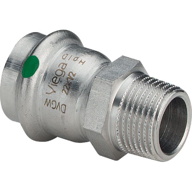 Viega - Übergangsstück SANPRESS Inox 2311 42mm x 11/2 AG, Edelstahl