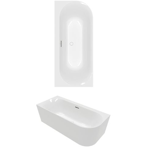 VILLEROY & BOCH - Vorwand-BW Loop&Friends OVAL 1700x 750x600mm OVAL linke Ausführung we Alpin