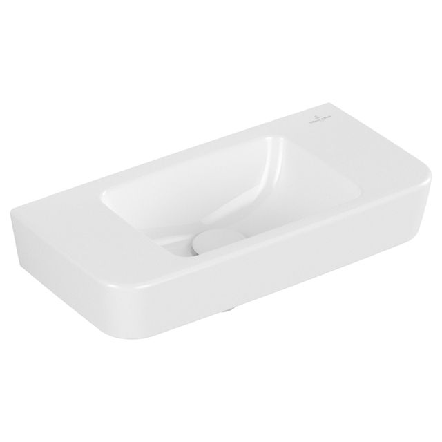 VILLEROY & BOCH - Handwaschbecken Compact O.novo 500x250mm Eckig o. ÜL. Weiß Alpin cplus