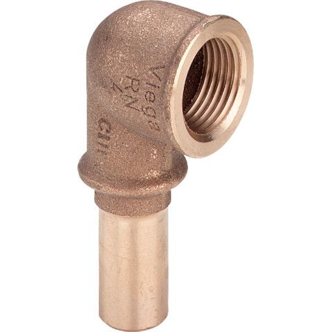 Viega - Einsteckwinkel 90 Grad SANPRESS 2214.3 15mm x 1/2 IG Siliziumbronze