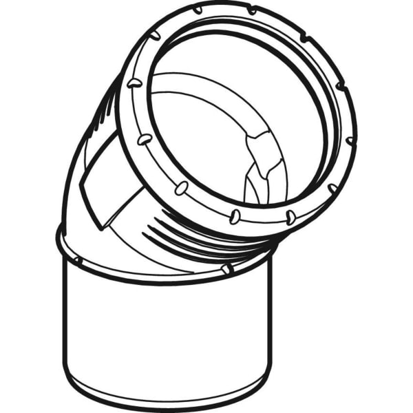 Geberit Vertriebs - Silent-Pro Bogen 45Gr d90mm