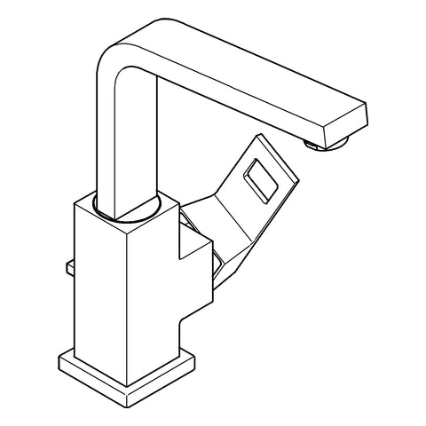 Grohe - Waschtisch EHM EUROCUBE 23135 hoher Auslauf m. Zugst.-Ablaufgrt. chrom