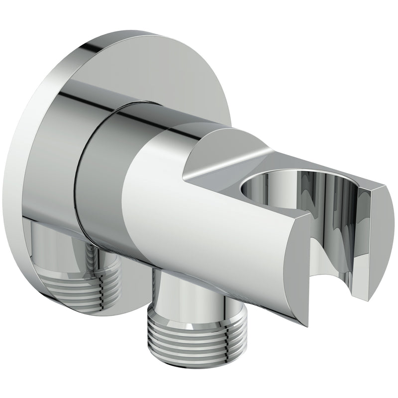 Ideal Standard - Wandhalter IDEALRAIN, runde Rosette, f.HB u.Brauseschlauch G1/2, Chrom