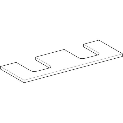 Geberit Vertriebs - ONE WT-Pl. Aus re/li f. AWT Schalenf. 135x3x47cm, sandgrau hgl