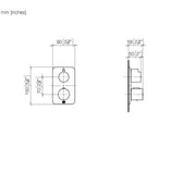 Dornbracht - UP-Therm. m. 1-Weg-Mengenreg. LISSE 36425845 platin gebürstet