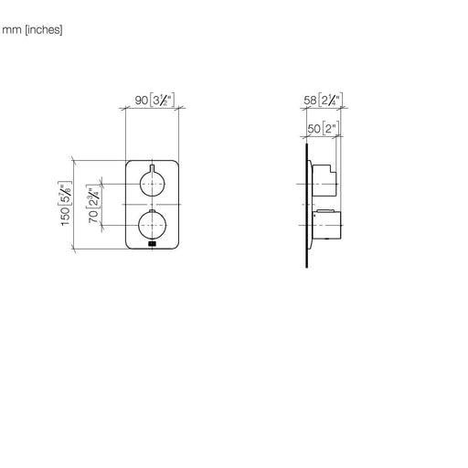 Dornbracht - UP-Therm. m. 1-Weg-Mengenreg. LISSE 36425845 platin gebürstet