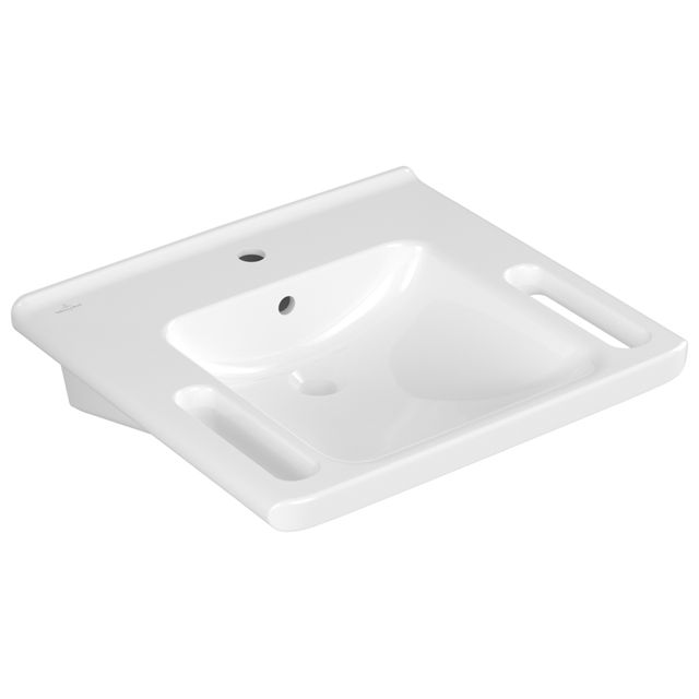 VILLEROY & BOCH - Waschbecken ViCare 600x550mm Rechteck 1HL. mit Überlauf Weiß Alpin