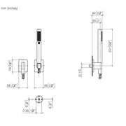 Dornbracht - Schlauchbrausegarnitur LULU f.Wandmontage 2780871006 platin gebürst