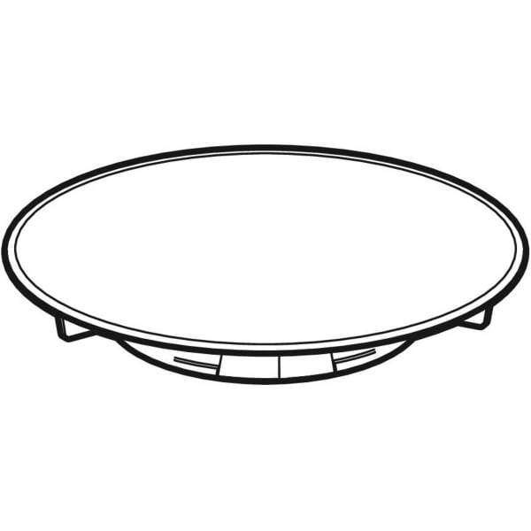 Geberit Vertriebs - Split Ablaufdeckel, d90 für DW-Ablauf Sperrwasserhöhe 30/50mm, weiß matt/chrma
