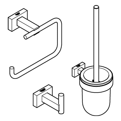 Grohe - WC-Set 3 in1 ESSENTIALS CUBE 40757 chrom