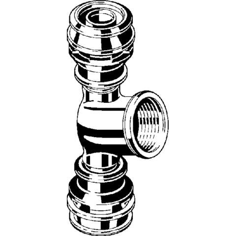 Viega - T-Stück RAXINOX 4417 20mm x1/2IGx20mm Stahl nichtrostend