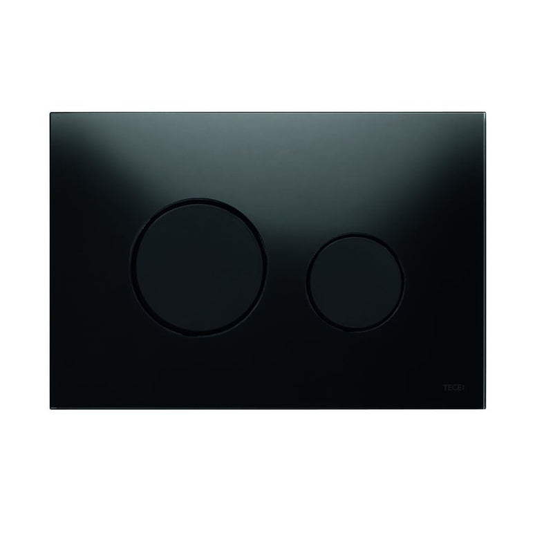 TECE SE - TECEloop WC-Betätigungsplatte 2-Mengen Glas schwarz, Tasten schwarz # 9.240.657