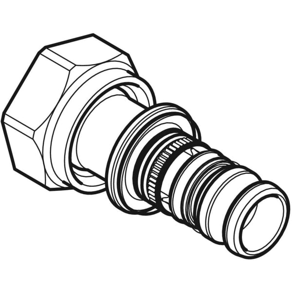 Geberit Vertriebs - Mepla Übergang mit Überwurfmutter Rg d32-G1 1/4