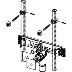 TECE SE - TECEprofil Anschlusseinheit für Wascht. inkl. TECEflex Wandsch. 16x1/2, Rotguss