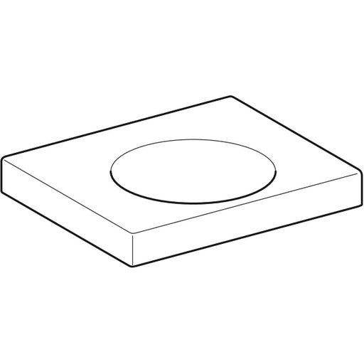 Geberit Vertriebs - Waschtisch PRECIOSA II, 600x500mm ohne Hahnloch, o. Ül., weiß