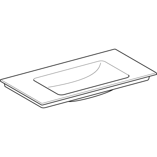 Geberit Vertriebs - ONE Möbelwaschtisch 90x48 cm Abg.verti., o.Hl., o.Ül., weiß, KeraTect