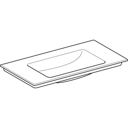 Geberit Vertriebs - ONE Möbelwaschtisch 90x48 cm Abg.verti., o.Hl., o.Ül., weiß, KeraTect