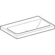 Geberit Vertriebs - iCon Light Aufsatzwaschtisch 70x48cm ohne Hahnloch, ohne Ül., weiß, KeraTect