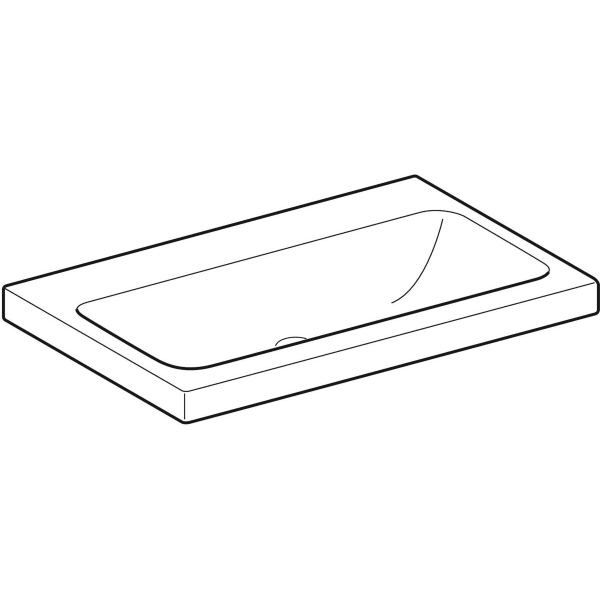 Geberit Vertriebs - iCon Light Aufsatzwaschtisch 70x48cm ohne Hahnloch, ohne Ül., weiß, KeraTect