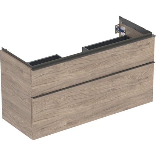Geberit Vertriebs - iCon Unterschrank für WT, 2 Schubl. 118,4x61,5x47,6cm, Nussbaum hi./Gr. Lava