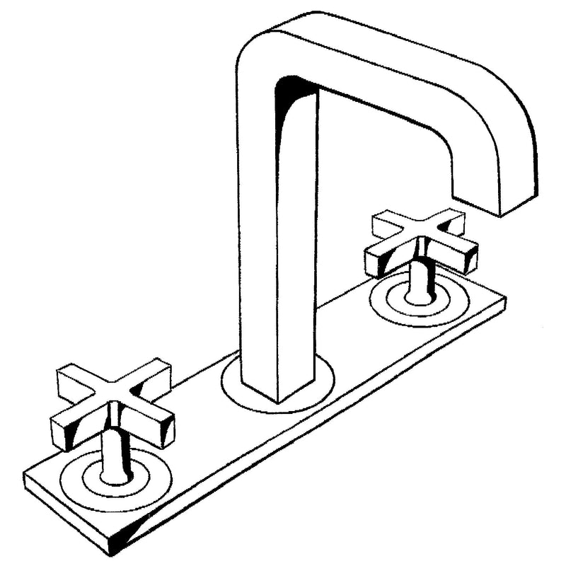 Hansgrohe - 3-Loch WT-Armatur AXOR CITTERIO 39134000 chrom m.Kreuzgriff
