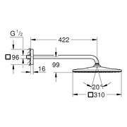 Grohe - Kopfbrauseset RAINSHOWER 310 Mono Cube 26564 BA 9,5l supersteel