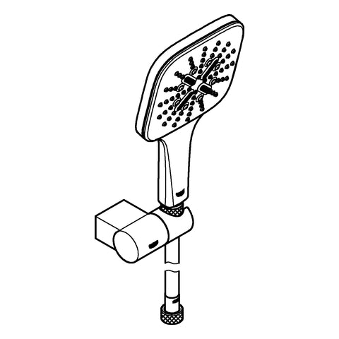 Grohe - Wandhalterset RSH 130 SmartActive Cube 26588 9,5l verstb. moon white/chrom