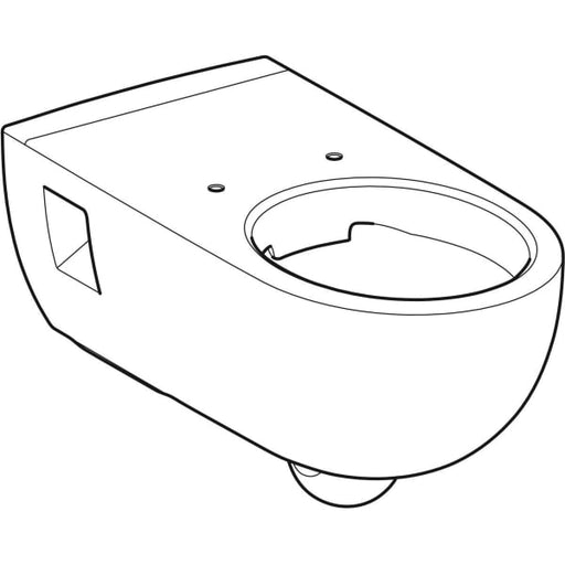 Geberit Vertriebs - Wand-WC RENOVA Comfort Tiefspüler teilgeschlossene Form Rimfree, weiß Tect