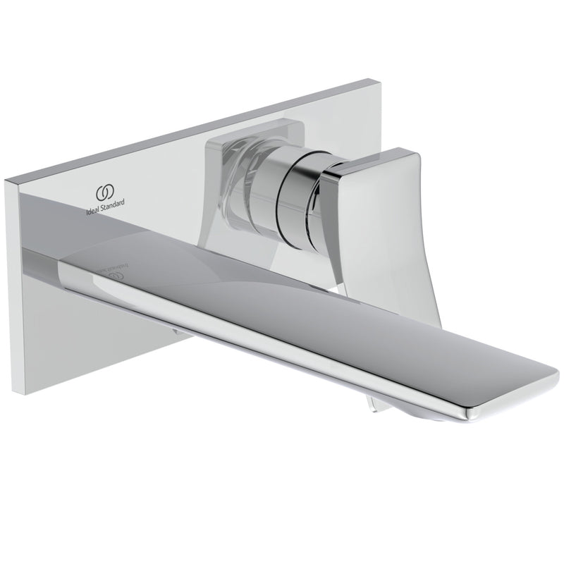 Ideal Standard - Wand-Waschtischarmatur CONCA, BS2, eckige Rosette, Ausld.180mm, Chrom