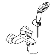 Grohe - EH-Wannenbatt. Eurosmart 25276_3 Wandmontage mit Wandhalterset chrom