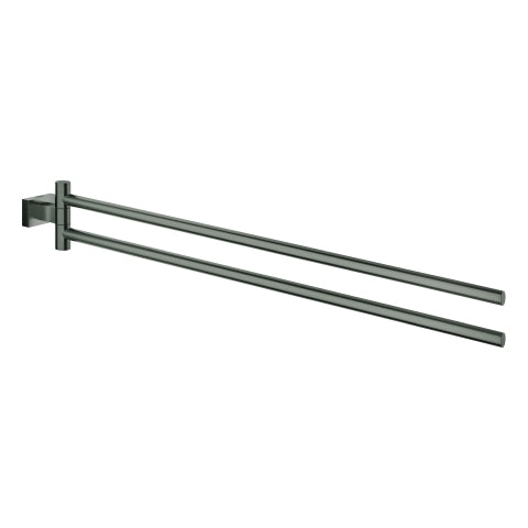 Grohe - Handtuchhalter ESSENTIALS Cube 40624_1 2-armig 439mm hard graphite geb