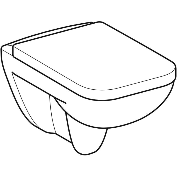 Geberit Vertriebs - RENOVA Plan Set Wand-WC mit WC-Sitz Tiefspüler, T:54cm, weiß
