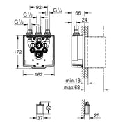 Grohe - UP-Körper EUROSMART CE 36464 für 6V für IR-FMS 36463