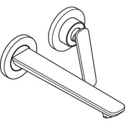 Hansgrohe - 2-Loch WTA Wand UP Axor Citterio C mit Auslauf 195 mm Cubic cut MSW
