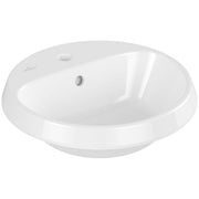 VILLEROY & BOCH - Einbauwaschbecken Architectura 450x 450mm Rund 1HL. m. ÜL. Weiß Alpin cplus