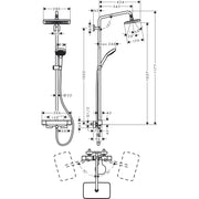 Hansgrohe - Showerpipe CROMA E 280 1jet chrom mit Brausethermostat