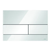 TECE SE - 4Y/TECEsquare Betätigungspl. Zweimengen Glas weiß glänzend, Tasten weiß glänzend