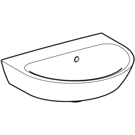 Geberit Vertriebs - Handwaschbecken RENOVA 50x40cm, o. Hl., m. Ül., weiß