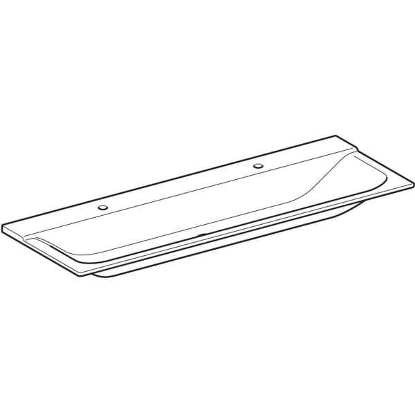 Geberit Vertriebs - Möbelwaschtisch XENO2, 140x48cm zwei Hl., o. Ül., weiß-alpin