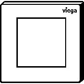 Viega - Urinal Betätigungsplatte VfS 21 8611.2 aus Kunststoff in schwarz matt