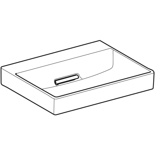 Geberit Vertriebs - ONE Waschtisch 60x48,4 cm, Abg.horiz. o. Hl., o. Ül., weiß, KeraTect/weiß glzd