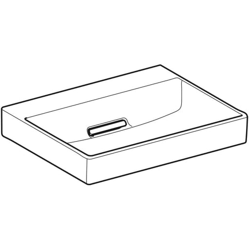 Geberit Vertriebs - ONE Waschtisch 60x48,4 cm, Abg.horiz. o. Hl., o. Ül., weiß, KeraTect/weiß glzd