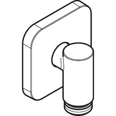 Hansgrohe - Wandanschluss FixFit Fine Q mit Rückflussverhinderer MSW