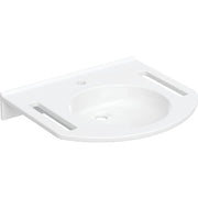 Geberit Vertriebs - Waschtisch PRIVO, Varicor, 600x550mm mit Ausschnitte, m. Hl., o. Ül., weiß