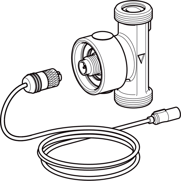 Geberit Vertriebs - Temperatur- und Volumenstromsensor mit Buchsenende, extern, G3/4, DN15