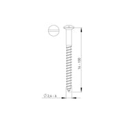 Adolf Schmidt - Liko-Holzschrauben 4.0x40mm DIN 95 Messing verchromt