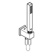 Grohe - Wandhalterset EUPHORIA Cube Stick 26405 m. integ. Wandanschlussbogen chrom