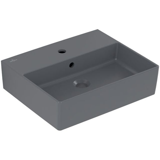 VILLEROY & BOCH - Waschbecken Memento 2.0 500x420mm re-eckig 1HL. m. ÜL. Graphite cplus