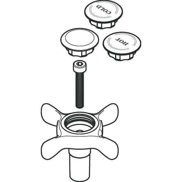 Hansgrohe - Griff AXOR Montreux 2-Griff Wannen- mischer chrom